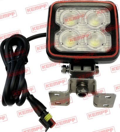 110242  Rückfahrleuchte / Arbeitsscheinw. LED 12W 1000lm, rechteckig, m.AMP-Stecker